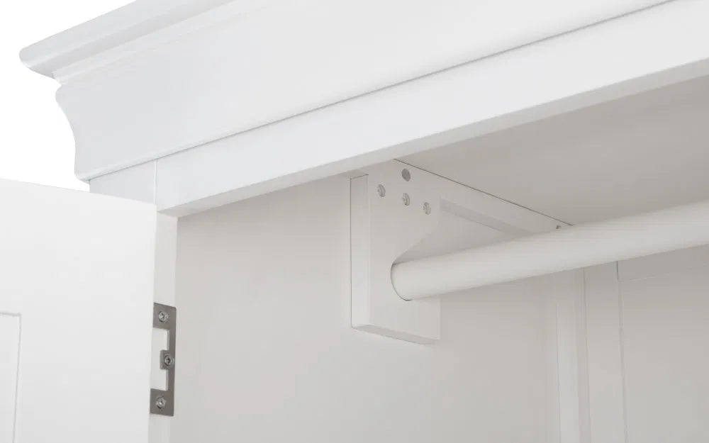 Fidel Surf White Wood Double Wardrobe